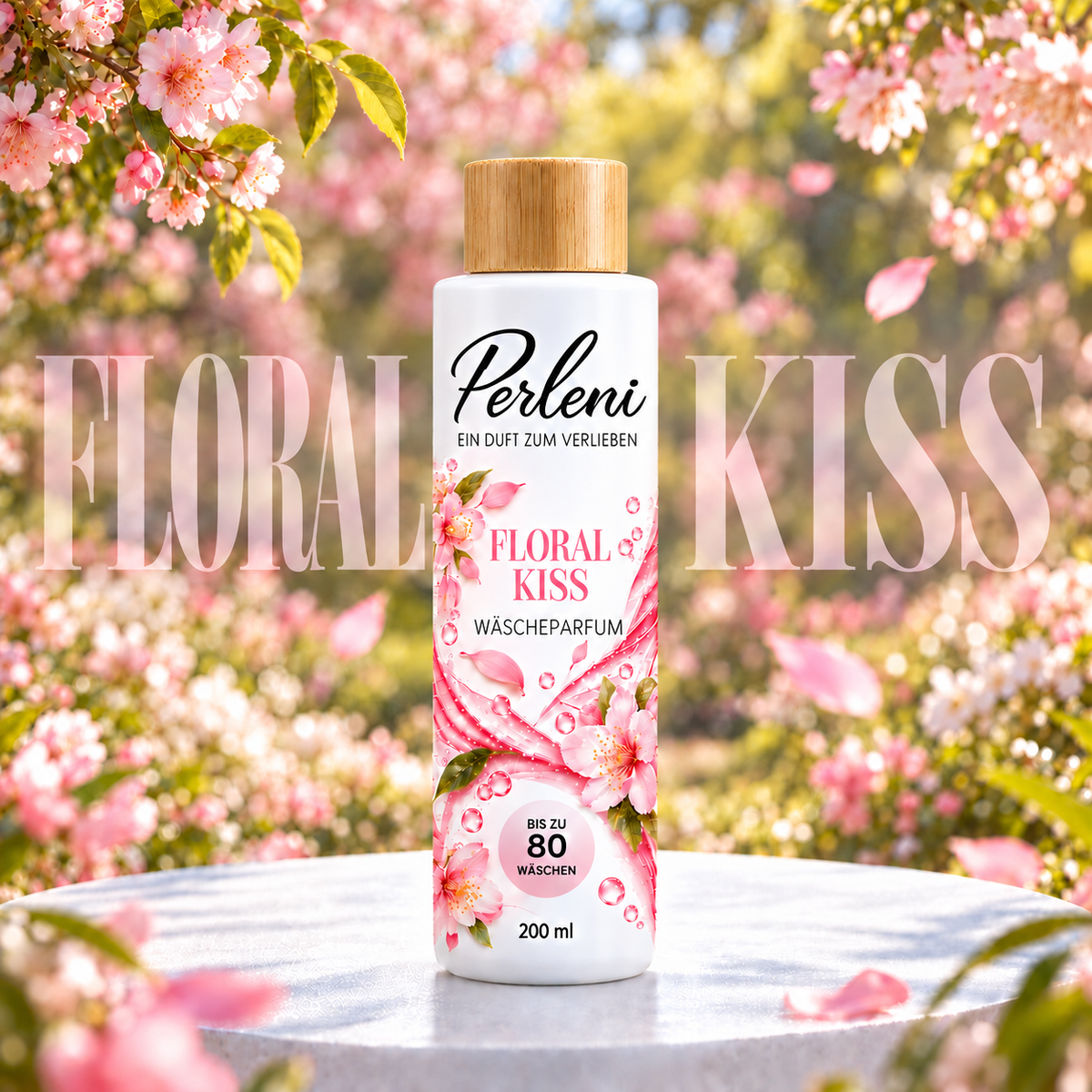 Floral Kiss – Wäscheparfum 200 ml mit Bambusdeckel