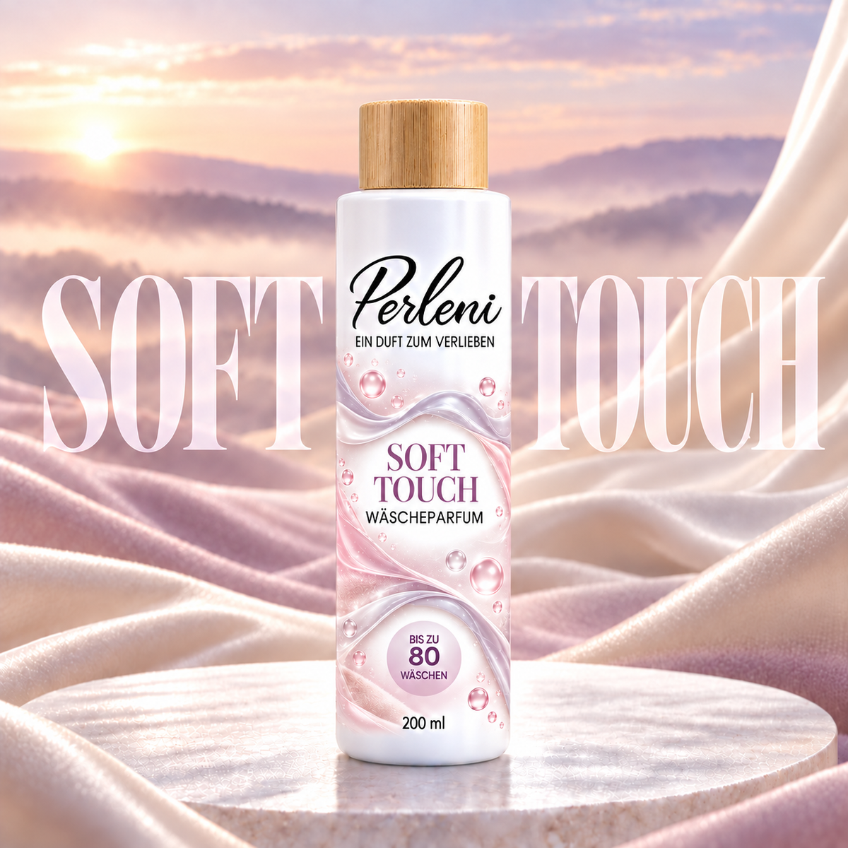 Soft Touch – Wäscheparfum 200 ml mit Bambusdeckel
